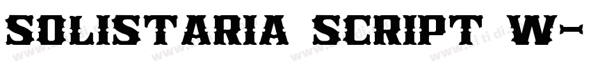 Solistaria Script W字体转换